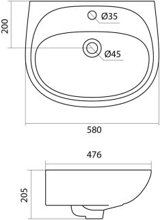 Раковина Santek Анимо 1WH110508 60